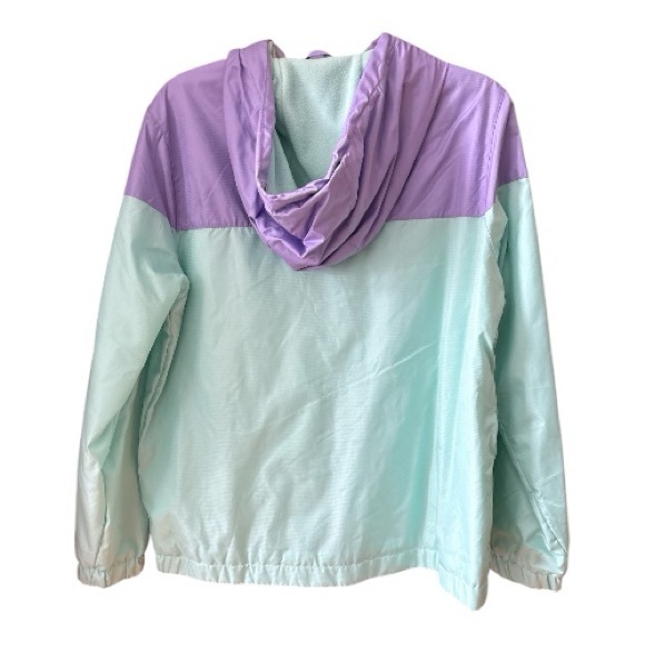 Reebok Women’s Colorblock Hooded Windbreaker – Lavender & Mint Green - Picture 2 of 2
